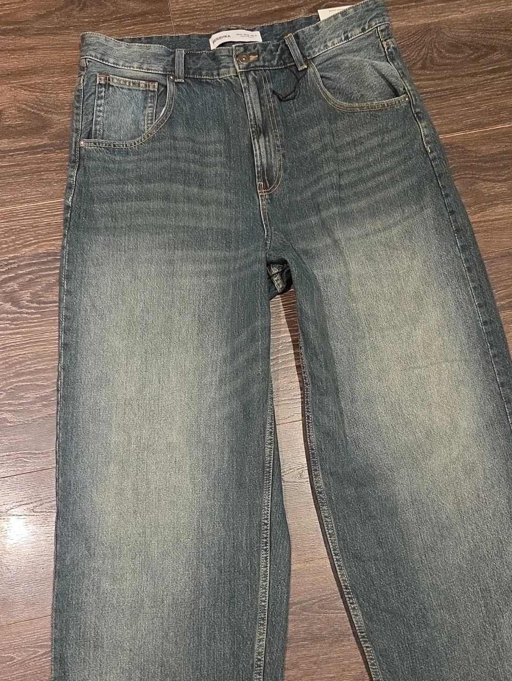 ❤️ NWT! BERSHKA MEN'S SUPER BAGGY JEANS, 36